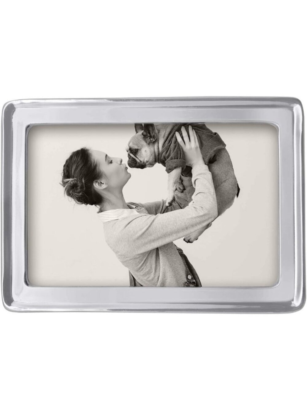Elegant Silver 4x6 Decorative Photo Frame | Handmade Recycled Aluminum | Unique